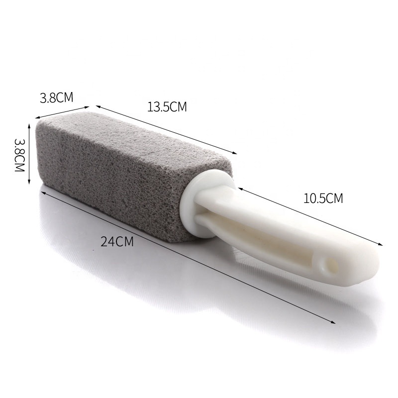 toilet brush curved glass pumice stone cleaningspong with handle