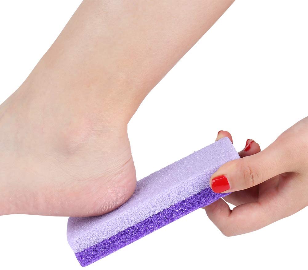 Double Sided Pumice Stone Callus, Hard Skin Callus Remover and Scrubber Pedicure Tools Foot File for Feet Hands Exfoliator Pedicure Feet File