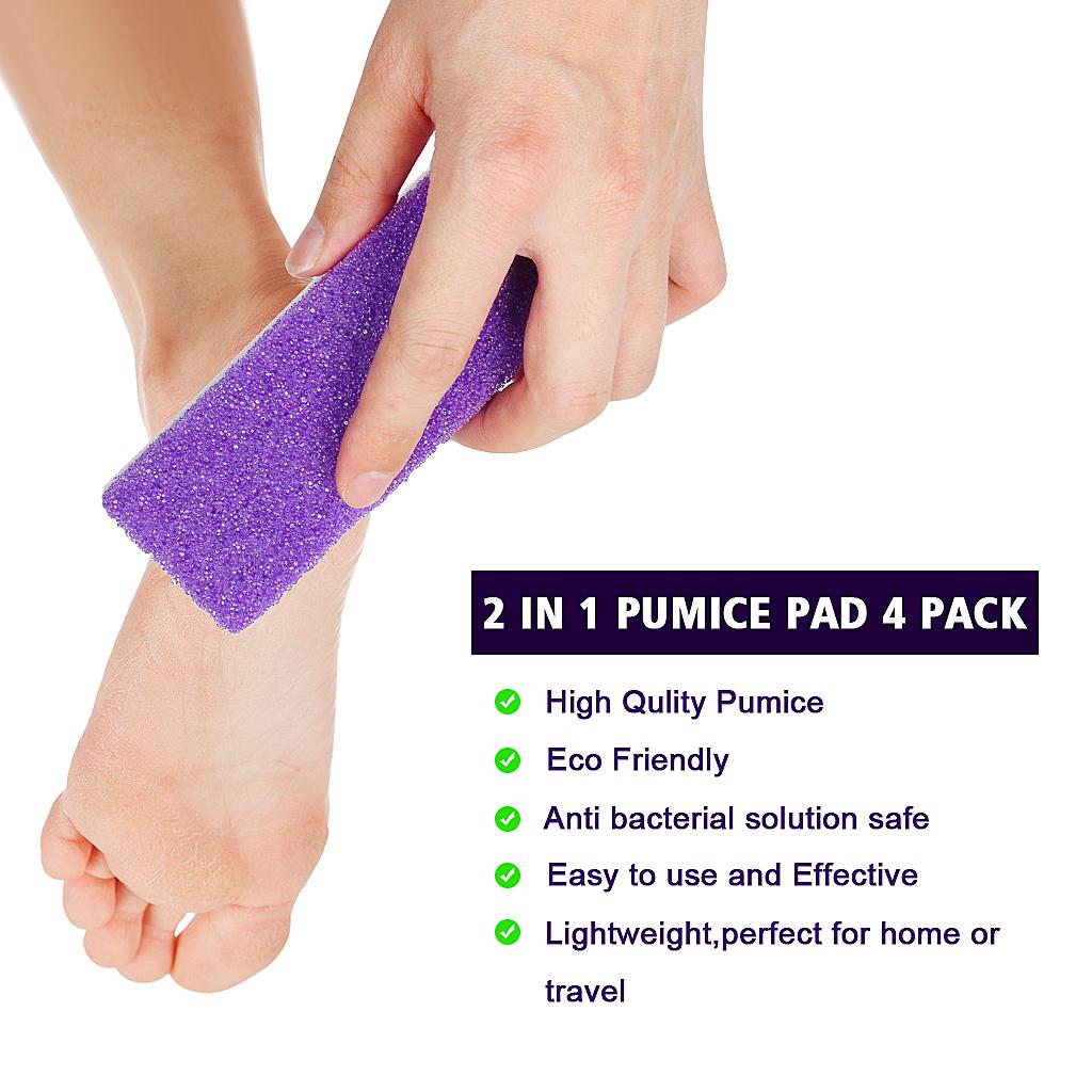 Double Sided Pumice Stone Callus, Hard Skin Callus Remover and Scrubber Pedicure Tools Foot File for Feet Hands Exfoliator Pedicure Feet File - 副本